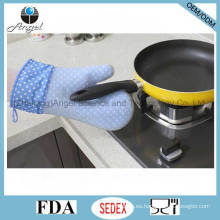 Guante largo al por mayor del horno del silicón, guante de goma del silicón FDA Sg26